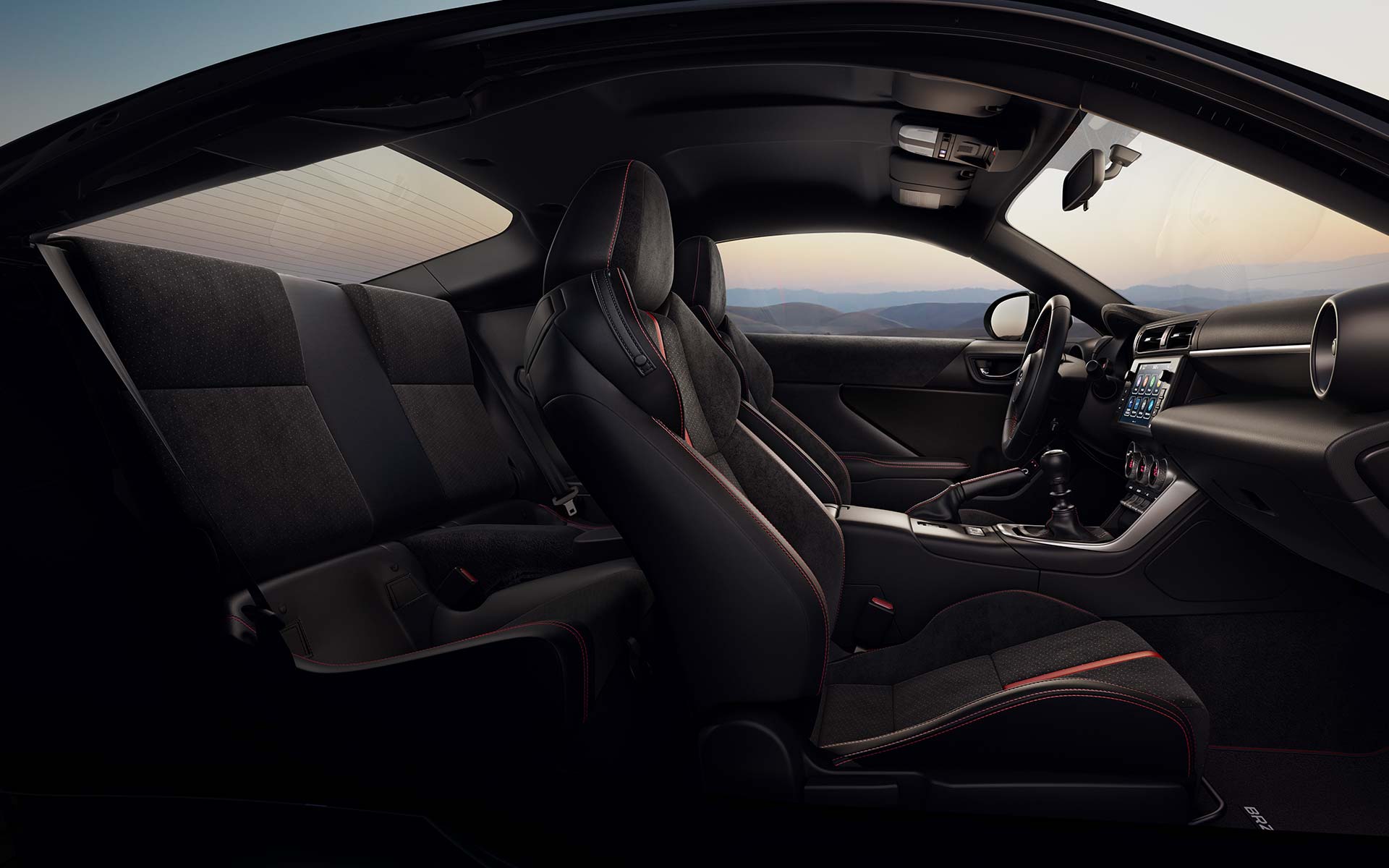 A close up show of the 2022 Subaru BRZ interior.